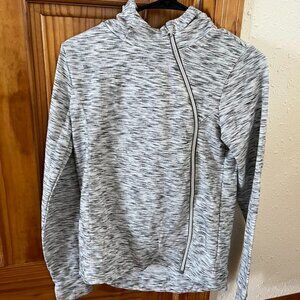 Champion Athletic Zip Hoodie, Girls' XL (14/16), Heathered Black/Gray/White